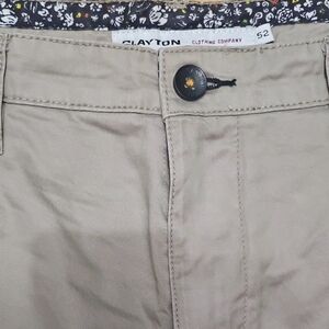 Clayton Men's Classic Beige Flat Front Shorts